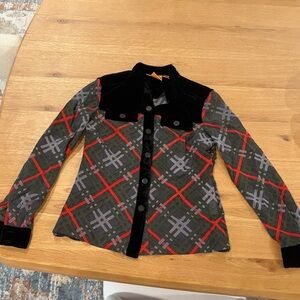 Tory Butch Velvet Button Down